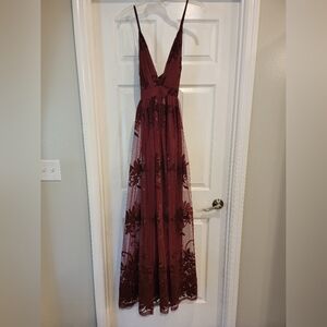 Luxxel Large Crimson Maroon dress